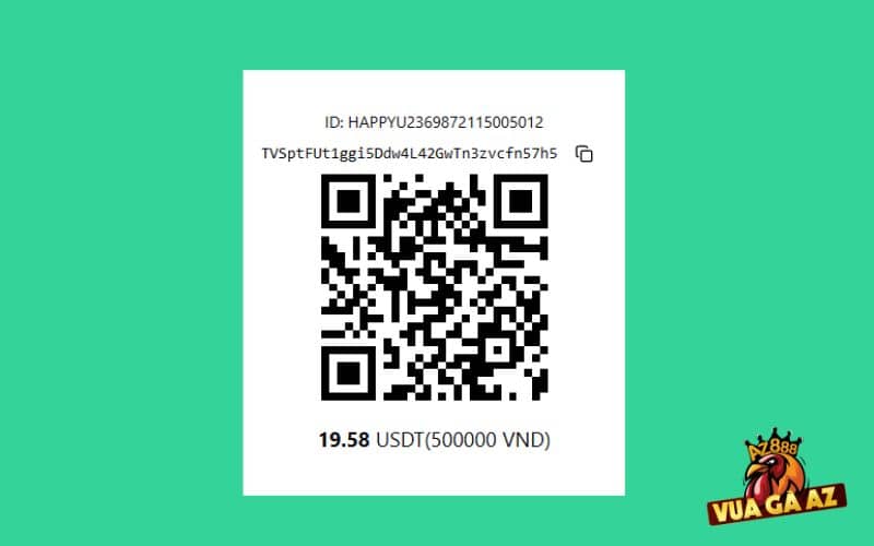 Vào ví USDT của bạn và thực hiện quét mã QR
